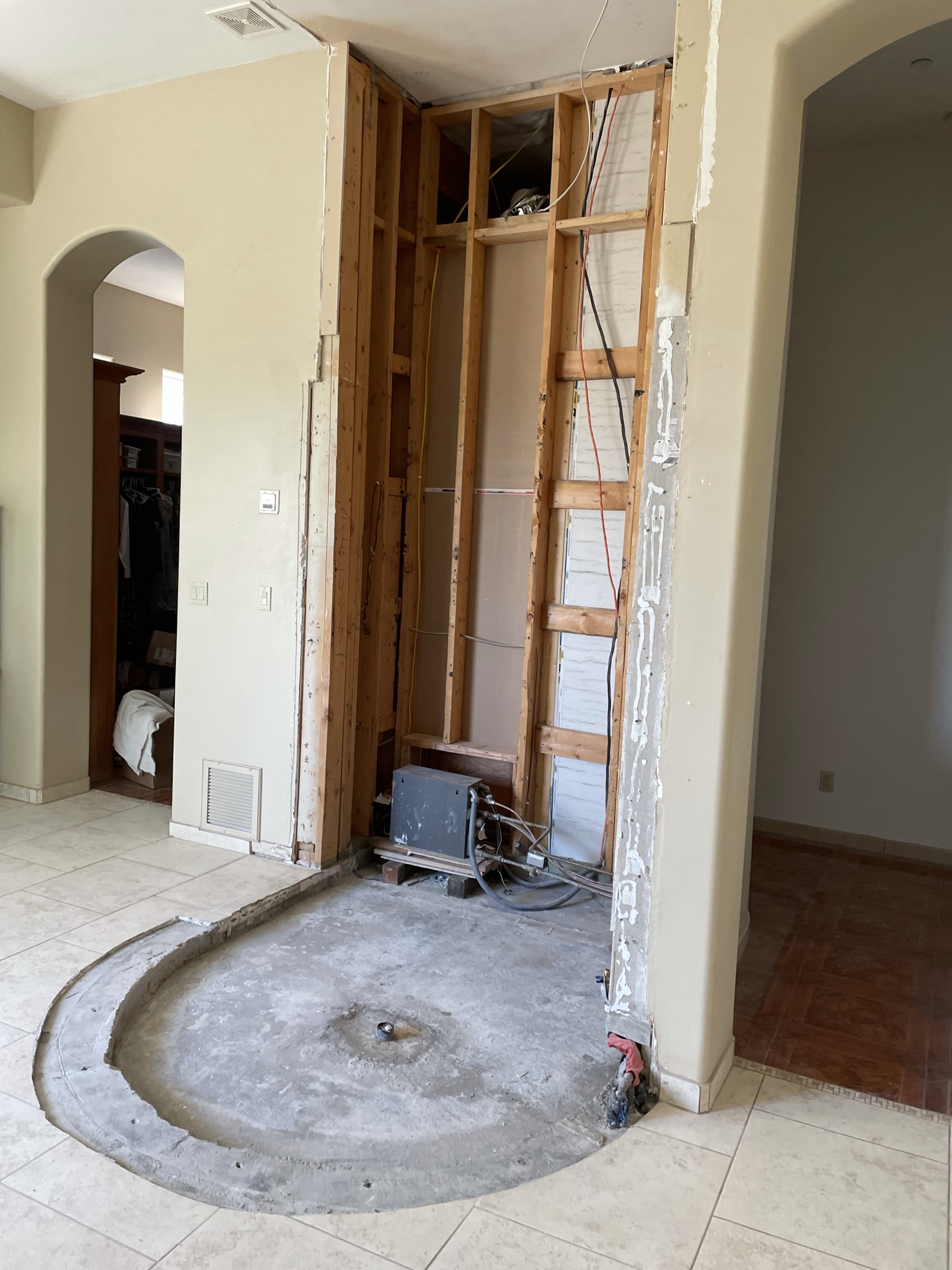 Shower Demolition, We Saved Surrounding Tile
