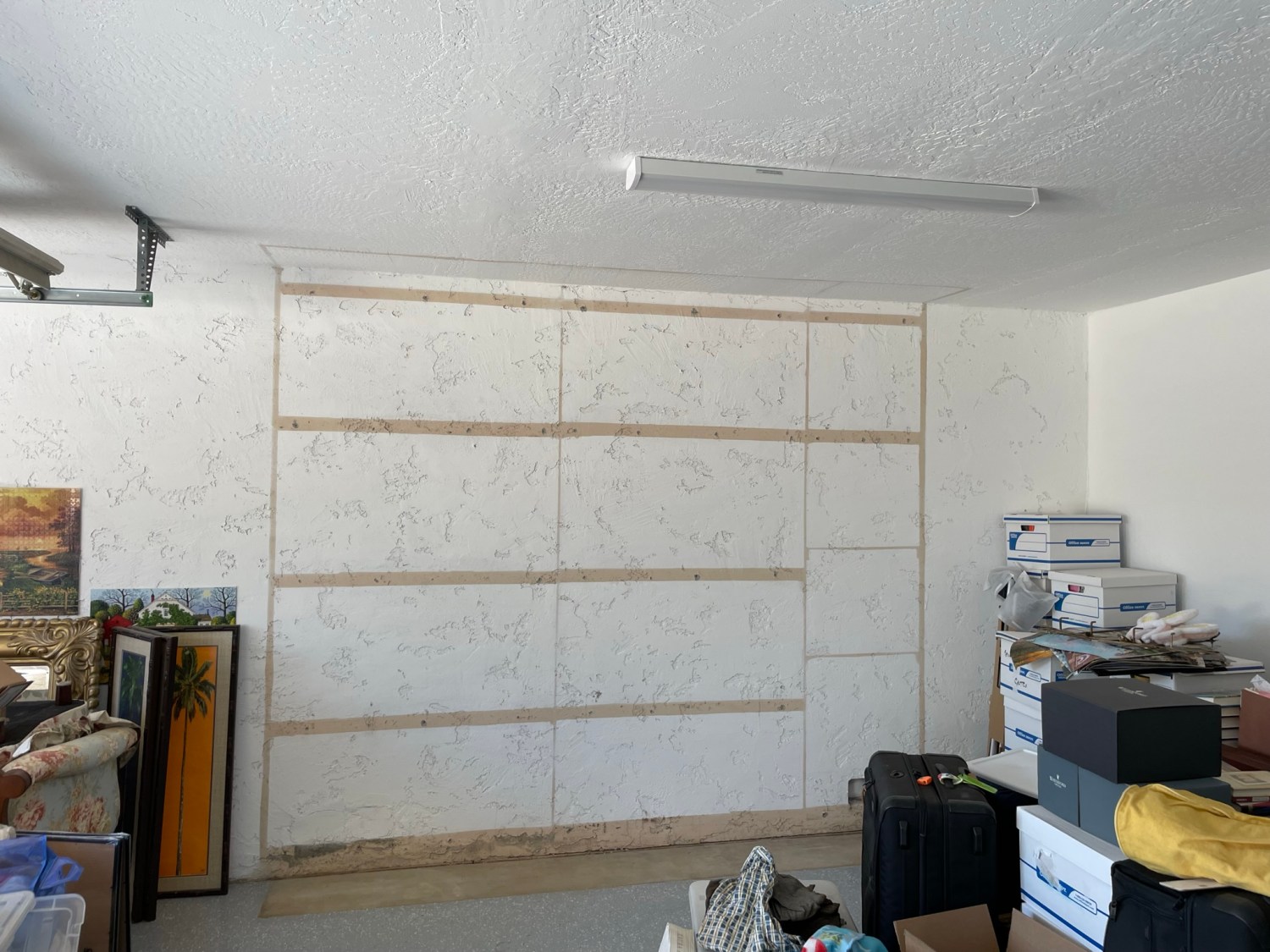 cabinets removed walls cleaned